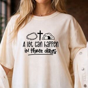 Gildan Cream Easter Inspirational Short Sleeve Tee